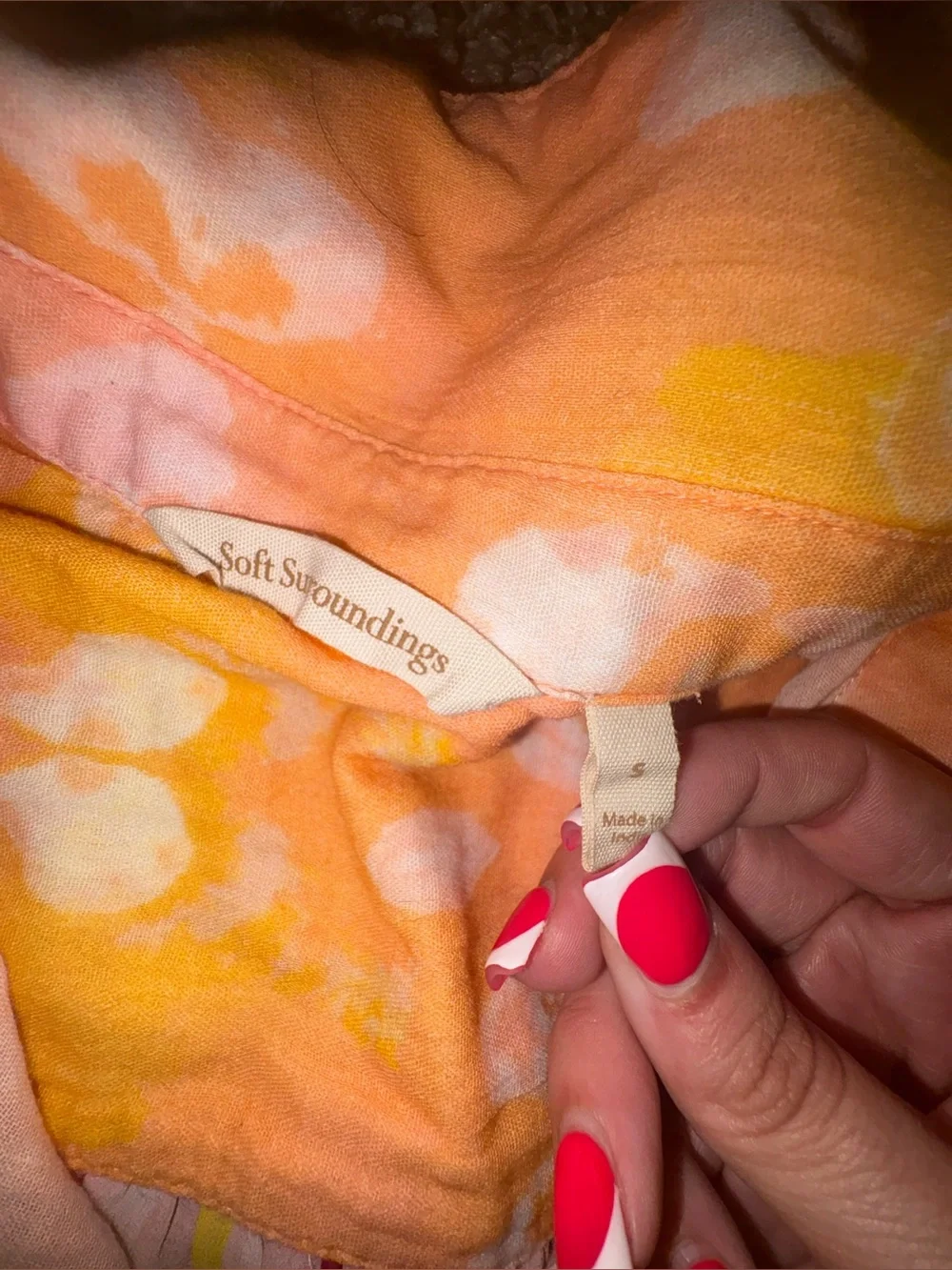 Soft Surroundings Floral Button Front Blouse - Size S - Picture 4 of 4